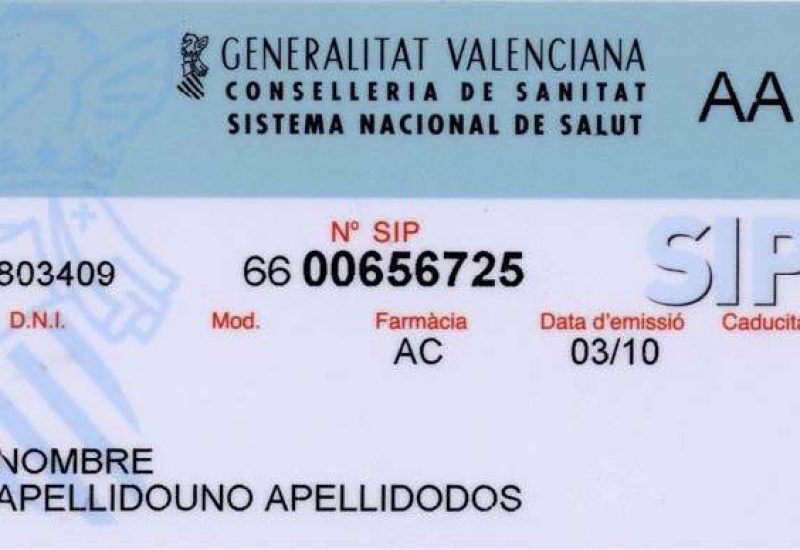 TARJETA SANITARIA SIP » AA» ( Acompañamiento, accesibilidad y apoyo )